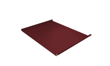 Фальц двойной стоячий Grand Line 0,5 Satin с пленкой на замках RAL 3005 красное вино