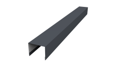 Крышка для забора жалюзи Palermo Grand Line 0,5 PurLite Matt RAL 7024 мокрый асфальт (2,5м)