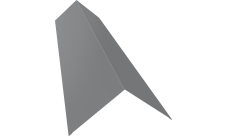 Планка конька плоского 145х145 Grand Line 0,45 Drap TX RAL 7004 сигнальный серый (2м)