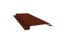 Планка кожуха сегментного 150 0,5 Satin с пленкой RAL 3009 оксидно-красный (0,8м)