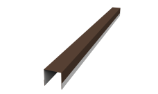 Планка вертикальная обратная для забора жалюзи Palermo Grand Line 0,5 PE RAL 8017 шоколад (1,8м)