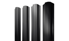 Штакетник Прямоугольный фигурный 0,45 PE RAL 9005 черный