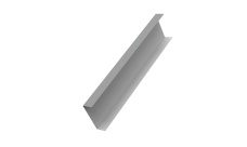 Декоративная накладка на столб универсальная 60х60 для забора жалюзи 0,45 PE RAL 9006 бело-алюминиевый (3м)