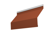 Ламель забора жалюзи Milan new Grand Line 0,5 Satin RAL 8004 терракота