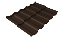 Металлочерепица "Квинта Уно" ("Kvinta Uno") 0,5 Satin Matt TX RAL 8017 шоколад