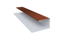 Планка П-образная Блок-Хаус new Grand Line 0,45 PE с пленкой RAL 8004 терракота (2м)