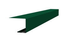 Планка завершающая фальц 0,5 Satin с пленкой RAL 6005 зеленый мох (2м)