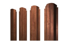 Штакетник П-образный A фигурный Grand Line 0,45 Принт Премиум Рябина насыщенная Фреш TwinColor