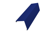 Декоративная накладка на столб универсальная угловая 80х80 для забора жалюзи Grand Line 0,45 PE RAL 5002 ультрамариново-синий (3м)