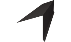 Планка конька односкатной кровли 180х160 Grand Line 0,5 PurPro с пленкой RR 32 темно-коричневый (3м)