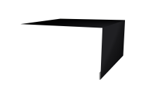 Планка околооконная простая 250х50 Grand Line 0,45 Drap RAL 9005 черный (2м)