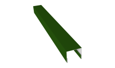 Планка П-образная заборная 24 0,45 PE с пленкой RAL 6002 лиственно-зеленый (3м)