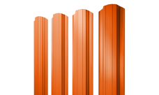 Штакетник Прямоугольный фигурный 0,45 PE RAL 2004 оранжевый