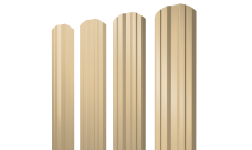 Штакетник Twin фигурный 0,45 PE lite RAL 1014 слоновая кость