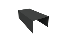 Крышка для забора из сайдинга Блок-хаус new Grand Line 0,5 Velur X RAL 7016 антрацитово-серый (2,5м)