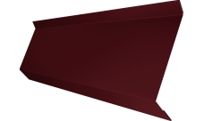 Планка примыкания в штробу 60 Grand Line 0,45 PE lite с пленкой RAL 3005 красное вино (2м)