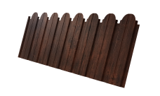 Профнастил C10B фигурный Grand Line 0,45 Print-Double Premium Cherry Wood Dark F