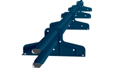 Снегозадержатель трубчатый Premium М4 45х25 RAL 5003 (3м) оцинкованный