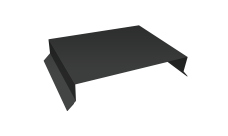 Парапетная крышка прямая 250мм 0,45 PE-Double с пленкой RAL 7016 антрацитово-серый (2,5м)