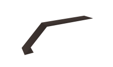 Планка карнизная для мягкой кровли 100х60 Grand Line 0,5 Velur X RR 32 темно-коричневый (2м)