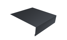 Планка лобовая/околооконная простая 190х50 Grand Line 0,5 Velur X RAL 7024 мокрый асфальт (2м)