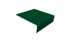 Планка околооконная простая 200х50 Grand Line 0,5 Satin с пленкой RAL 6005 зеленый мох (2м)