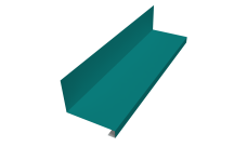 Планка примыкание нижнее к трубе для Кликфальц Pro Grand Line 0,45 PE с пленкой RAL 5021 водная синь (2м)