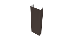 Полустолб для С21 0,45 PE с пленкой RR 32 темно-коричневый (L2,5)