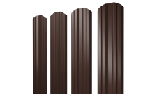 Штакетник Twin фигурный Grand Line 0,45 Drap TX RAL 8017 шоколад