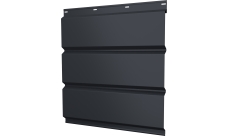 Софит металлический Классик v01 Grand Line без перфорации 0,5 PurPro Matt 275 с пленкой RAL 7024 мокрый асфальт