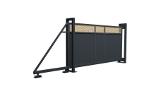 Ворота откатные Estet Plus 2,0х4,5 RAL 7024/1014