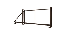 Ворота откатные Жалюзи 2,0х4,5 RAL 8017 без заполнения