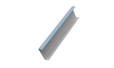 Декоративная накладка на столб универсальная 80х80 для забора жалюзи Grand Line 0,45 Drap TX RAL 5024 пастельно-синий (3м)