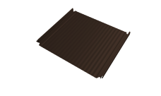 Кликфальц Double Pro Gofr Grand Line 0,5 Velur X с пленкой на замках RAL 8017 шоколад