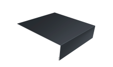 Планка лобовая/околооконная простая 190х50 Grand Line 0,45 PE с пленкой RAL 7024 мокрый асфальт (2м)