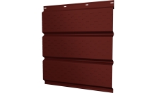 Софит металлический Классик v01 Grand Line полная перфорация 0,5 Satin с пленкой RAL 3009 оксидно-красный