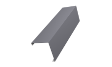 Декоративная накладка на столб универсальная угловая 80х80 для забора жалюзи Grand Line 0,45 PE RAL 7004 сигнальный серый (3м)