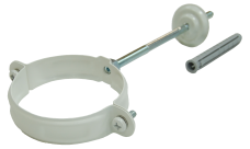 Хомут трубы GL PU 100 мм RAL 9003 сигнальный белый