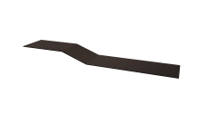 Планка крепежная фальц 0,45 Drap-double TX RR 32 темно-коричневый (3м)