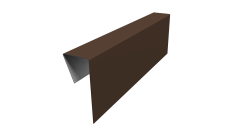 Планка приемная оконная фибросайдинга Grand Line 0,5 Satin с пленкой RAL 8017 шоколад (3м)