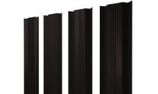 Штакетник М-образный B с прямым резом 0,5 Satin Matt TX RAL 9005 черный