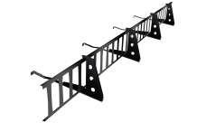 Снегозадержатель решетчатый на натуральную черепицу 9005 (для проф. до 50мм) комплект