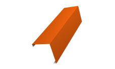 Декоративная накладка на столб универсальная угловая 60х60 для забора жалюзи Grand Line 0,45 PE RAL 2004 оранжевый (1,8м)