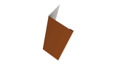 Нащельник (для калиток и ворот) 25х35 жалюзи Milan, Tokyo, Palermo 0,45 PE RAL 8004 терракота (L1,68)