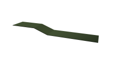 Планка крепежная фальц Grand Line 0,5 Satin Matt TX RAL 6020 хромовая зелень (3м)