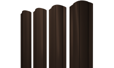 Штакетник Круглый фигурный Grand Line 0,45 Drap TX RAL 8017 шоколад