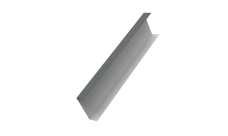 Декоративная накладка на столб универсальная 60х60 для забора жалюзи 0,45 PE RAL 7005 мышино-серый (3м)