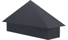 Колпак на полустолб для С8,С10 0,5 PurLite Matt с пленкой RAL 7024 мокрый асфальт