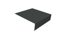 Планка околооконная простая 200х50 0,5 Velur X RAL 7016 антрацитово-серый (3м)