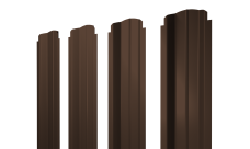 Штакетник П-образный B фигурный 0,45 PE lite RAL 8017 шоколад